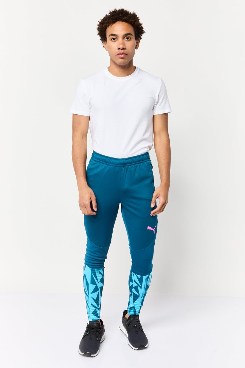 PUMA سروال رياضي ضيق للرجال، أزرق مائل إلى الأخضر - Image 2