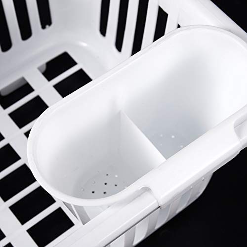 MYPS Plastic Multipurpose 3 in 1 Large Sink Set Dish Drainer Drying Rack Washing Basket Organizers with Tray for Kitchen - Image 5