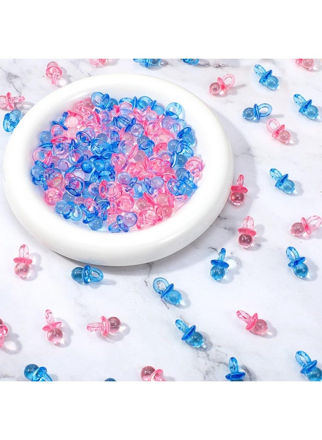 Amabro 100Pcs Mini Acrylic Pacifiers, Small Pacifiers Confetti Table Scatter Decoration Baby Party Boy Girl Gender Reveal Birthday Favors Table Decor Baby Shower Game Supplies - Image 1