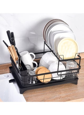 Black-Removable Dish Drying Rack