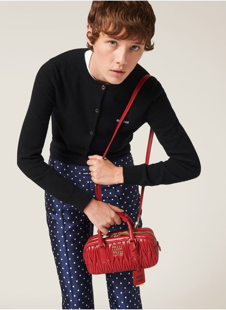 Miu Miu MIU Arcadie Top Handle Bag in Matelassé Nappa Leather Crossbody Shoulder  - Image 5