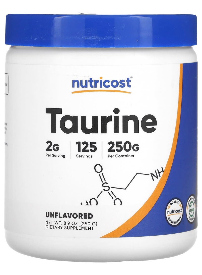 Nutricost Taurine, Unflavored, 8.9 oz (250 g)