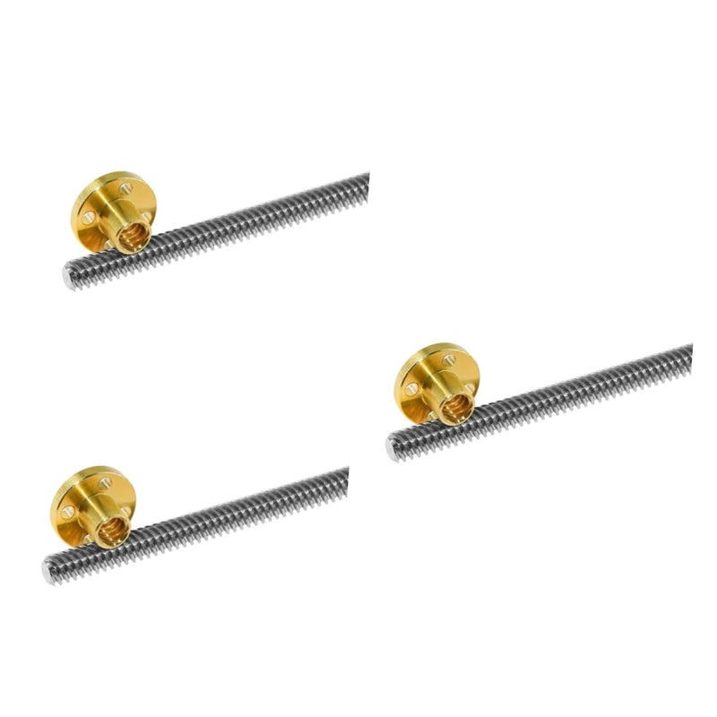 3pcs Printer Screw Nut Stepper Motor Threaded Rod for Precise Movement Printers and CNC Machines - Image 1