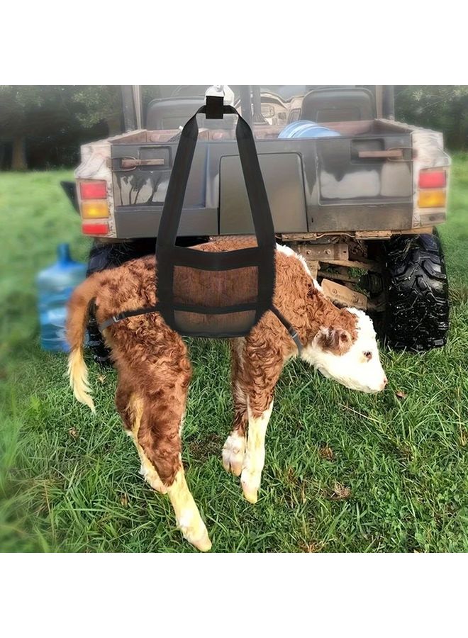 Heavy Duty Livestock Scale Sling For Cattle Sheep Pets No Battery Needed Adjustable Straps Black - Image 4