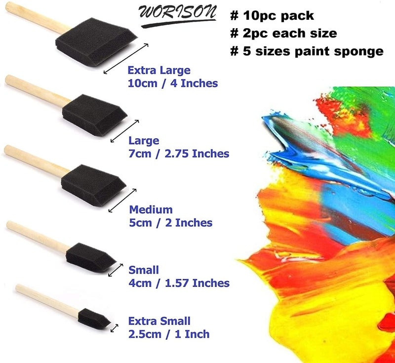 Worison worison 10pc Black Dabber Candy Painting Sponges - Versatile Applicators for Calligraphy, Mod Podge, Ink Blending, Craft Painting, and Multi Purpose Art Projects - Image 5