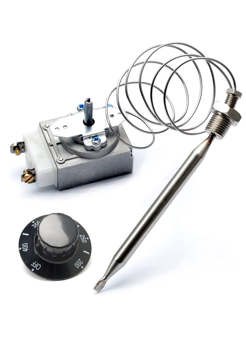 Lisnhlin 1175 Thermostat RX136 60125401 Thermostat for Fryer 14 Mpt Stuff Box Compatible with Pitco 60125401 fit for Royal Range 3113 Deep Fryer Thermostat 200400F 