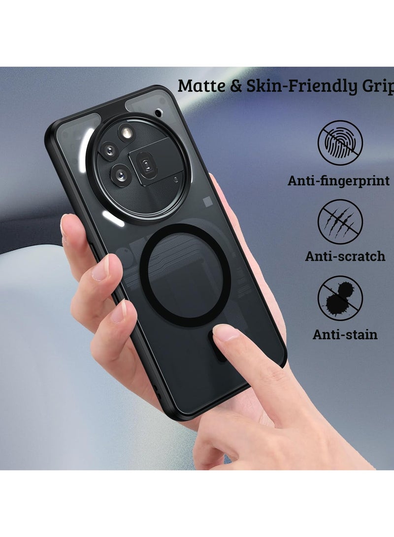 For Nothing Phone 3a Pro Magnetic Case, Compatible with MagSafe, TPU+PC Shockproof Matte Skin Feel Mobile Phone Back Cover, Anti-fingerprint Slim Fit Protective Casing - Image 5