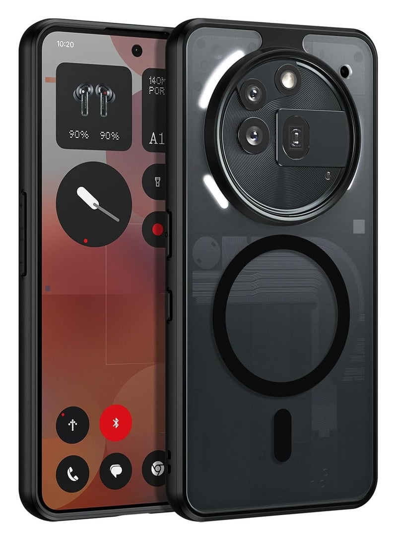 For Nothing Phone 3a Pro Magnetic Case, Compatible with MagSafe, TPU+PC Shockproof Matte Skin Feel Mobile Phone Back Cover, Anti-fingerprint Slim Fit Protective Casing - Image 1