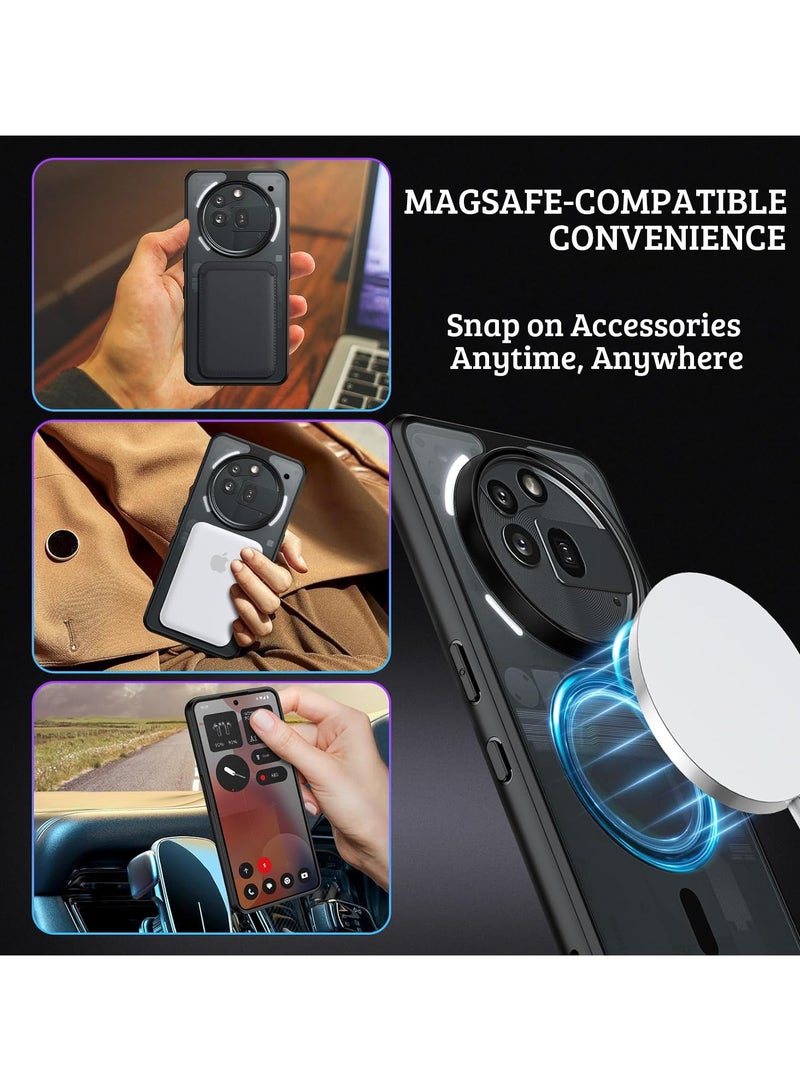 For Nothing Phone 3a Pro Magnetic Case, Compatible with MagSafe, TPU+PC Shockproof Matte Skin Feel Mobile Phone Back Cover, Anti-fingerprint Slim Fit Protective Casing - Image 2