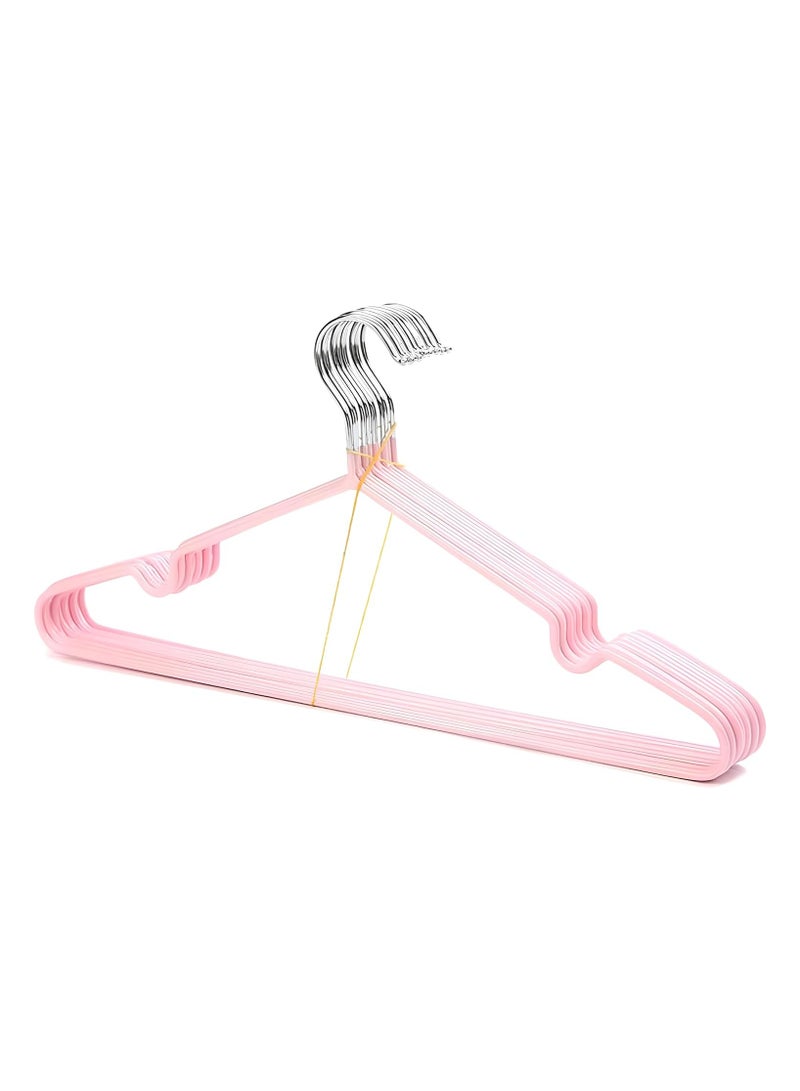Non-Slip Silicone Clothes Hangers – Set of 10 – Color: Light pin - Image 1