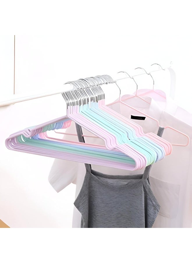 Non-Slip Silicone Clothes Hangers – Set of 10 – Color: Light pin - Image 3