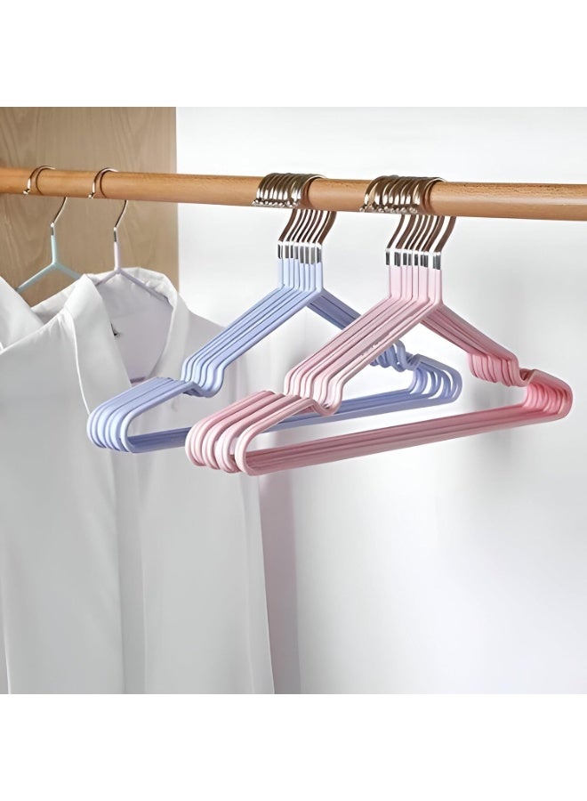 Non-Slip Silicone Clothes Hangers – Set of 10 – Color: Light pin - Image 4