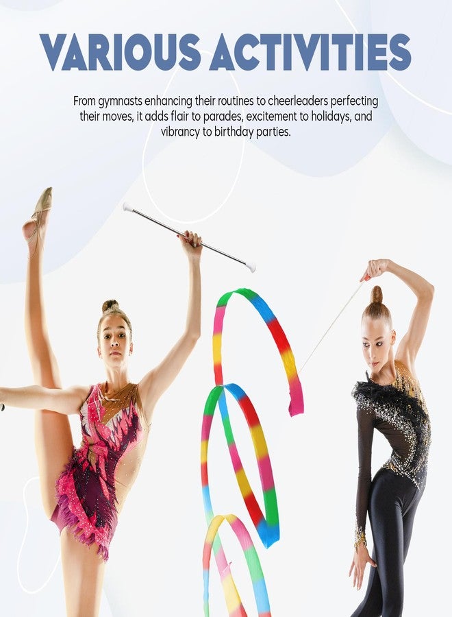 SIRCLES 20 inch Twirling Marching Baton in Stainless Steel with Rubberized Ends Mini Shaft 3/8 with 2 Dancing Ribbons (20 Inch) - Image 4