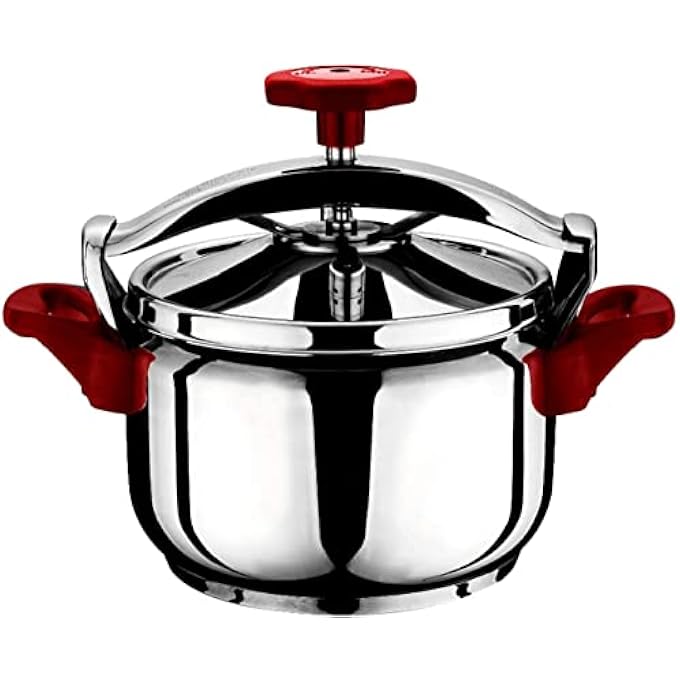 Hascevher Pressure Cooker Stainless Steel Pressure Cooker  Armoni 5 Red - Image 1
