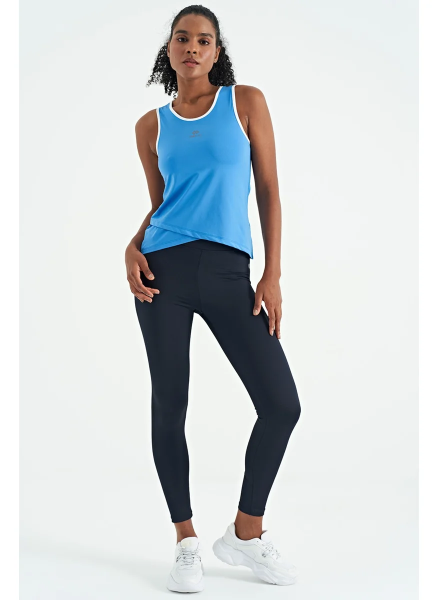 Tommy Life Saks Logo Printed Bias Stripe Standard Fit Women's Sports Tank Top - 97255