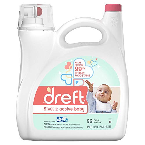 Dreft Dreft Stage 2: Active Baby Liquid Laundry Detergent, 96 Loads, 150 Fl Oz - Image 1