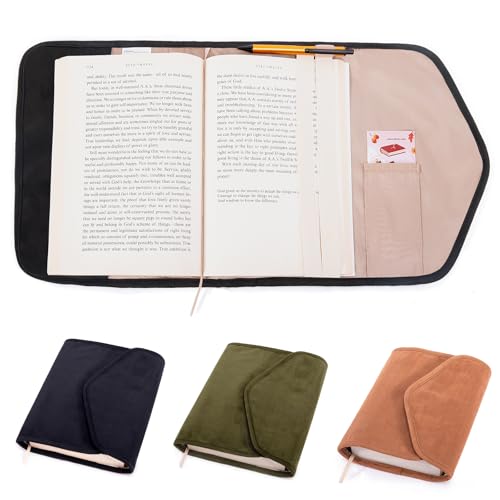 Aplufine Reusable Adjustable Book Cover with Strong Magnetic Closure – Soft Protective Book Sleeve for Paperback & Hardcover, Fits Up to 9.5” x 6.5” x 2” Books – Flexible, Washable & Reusable Book Protector - Image 1