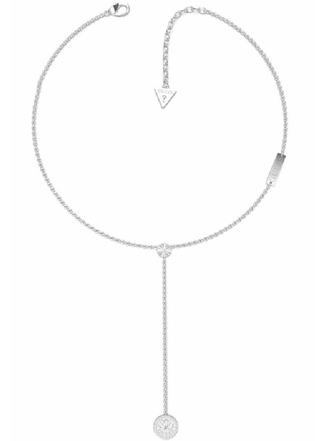 GUESS Lotus Coin Y Chain Necklace 