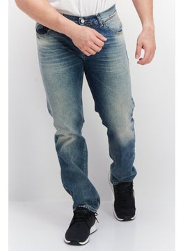 Men Regular Fit Wash Non-Stretchable Denim, Blue
