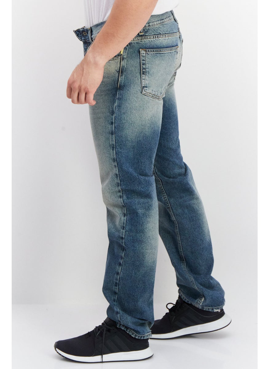 frankie morello - Men Regular Fit Wash Non-Stretchable Denim, Blue - Image 1