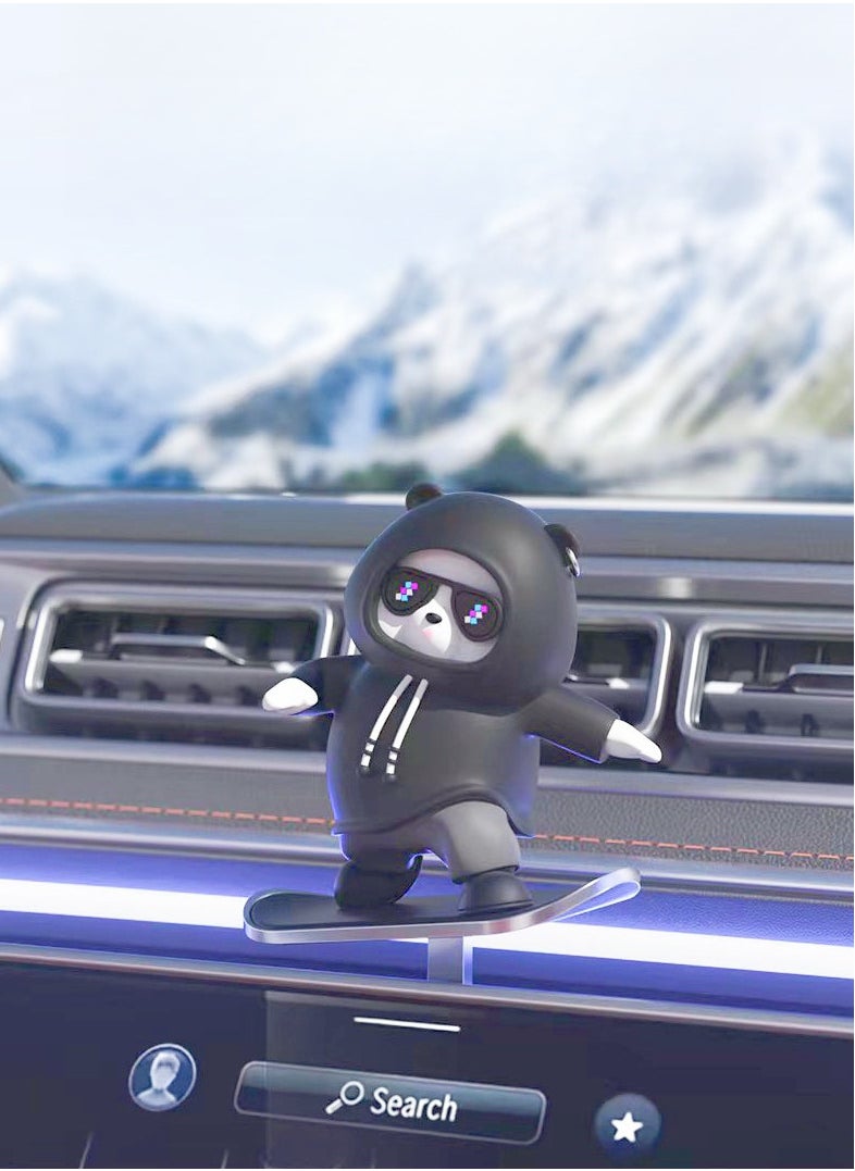 Hiras Car Decorations Sliding Bear Car Accessories Skateboard Bear Fashionable Funny Cute Home Decoration Car Ornaments Car Interior Decoration Ornaments Supplies  - Image 2