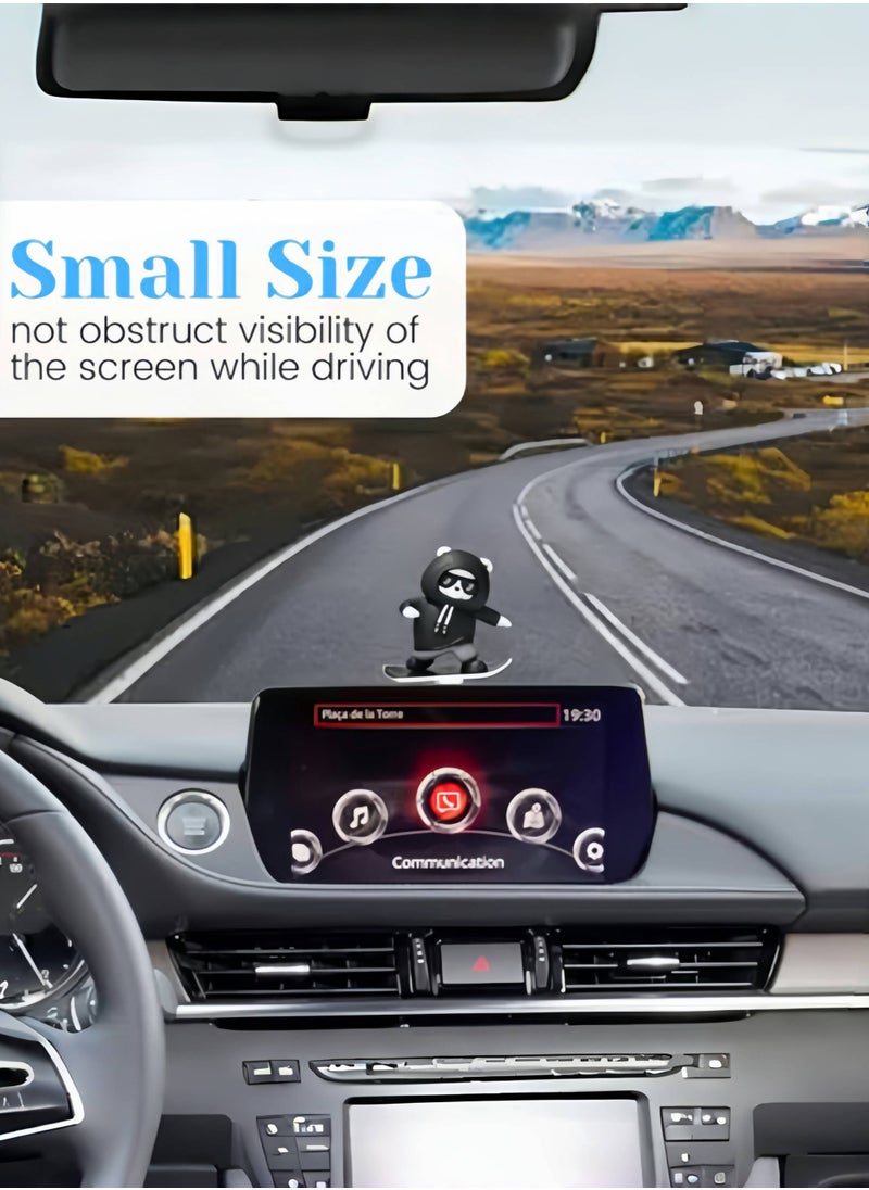 Hiras Car Decorations Sliding Bear Car Accessories Skateboard Bear Fashionable Funny Cute Home Decoration Car Ornaments Car Interior Decoration Ornaments Supplies  - Image 5
