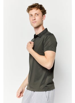 RBX Men Sportswear Fit Short Sleeve Outdoor Polo Shirt, Charcoal  - Image 3