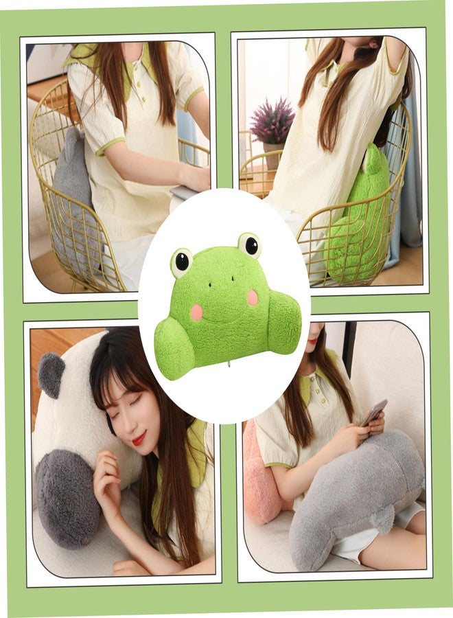 Jorzer Reading Pillow for Bed, 24x12 Cute Cartoon Frog Back Support Pillow with Removable Cover, Multifunctional Soft Reading Pillow for Home Office Car Use. - Image 2