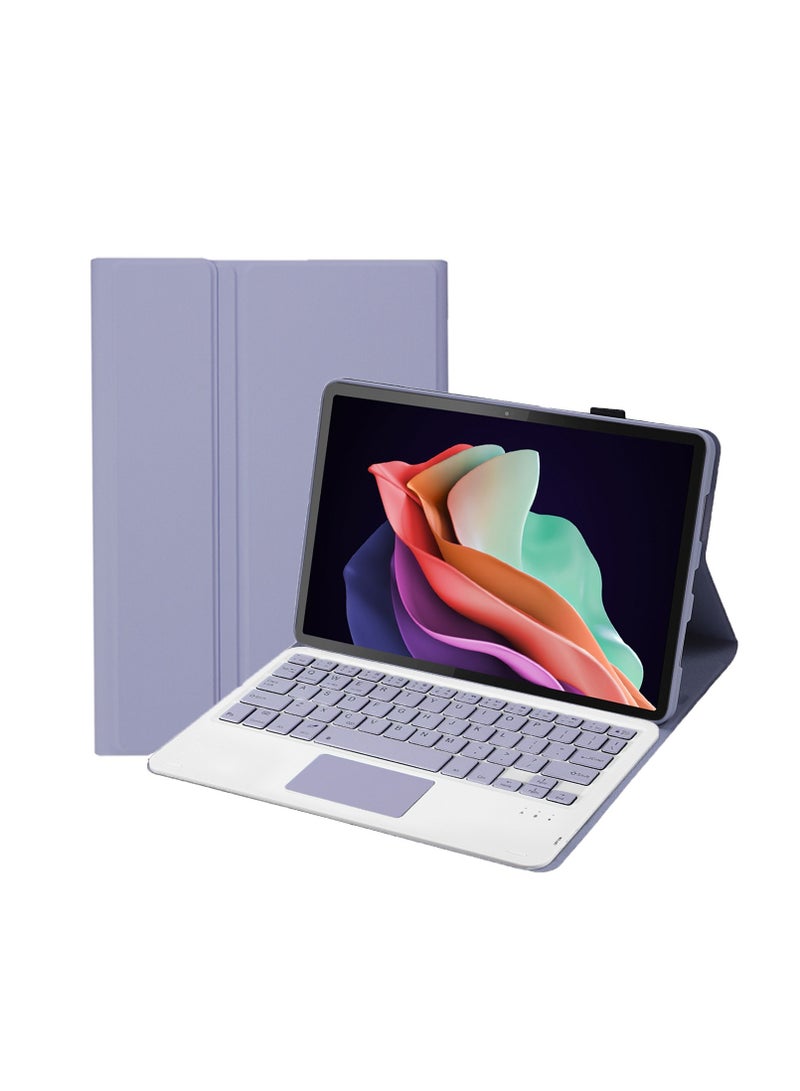 عام الحافظة ذات لوحة مفاتيح باللغتين العربية والإنجليزية متوافقة مع Huawei Matepad 11" 2023/Matepad Air 11.5/Matepad SE 10.4، وهي حافظة نحيفة مع لوحة مفاتيح بلوتوث لاسلكية قابلة للفصل.