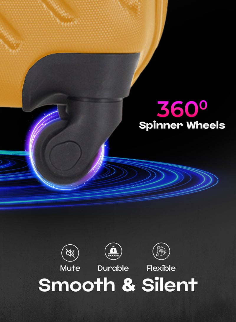 فيبتور 4 قطع هارد سايد سبينر مع مجموعة عربة أمتعة بقفل رقمي - Image 2