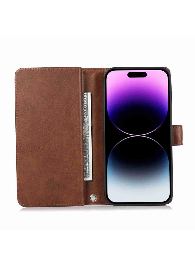 erorex Case For iPhone 12 mini Wristband Card Slot Leather Phone Case - Image 4