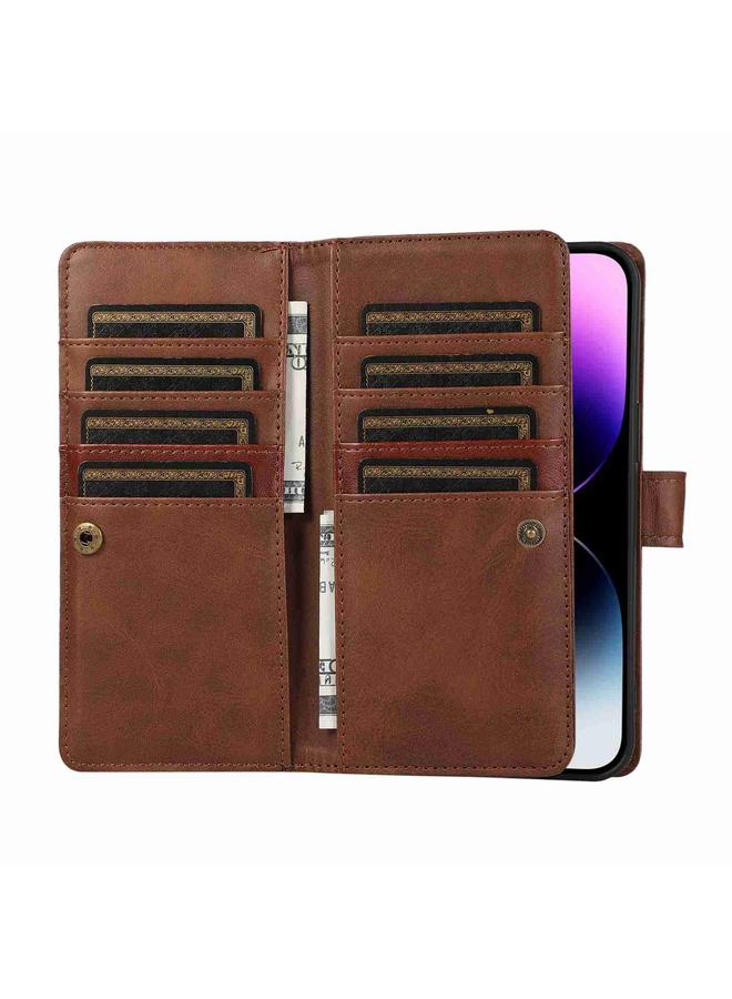 erorex Case For iPhone 12 mini Wristband Card Slot Leather Phone Case - Image 5