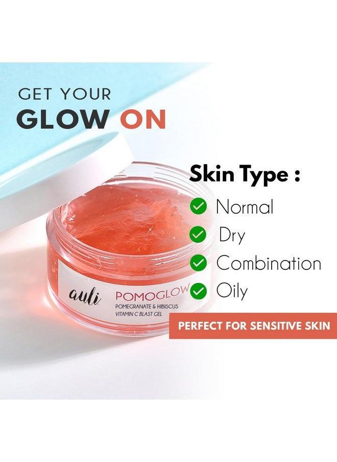 AULI LIFESTYLE Pomoglow Gel Moisturizer For Face, Rich In Antioxidants, Treating Sun Damage And Hydrating All Skin Types, Pack Of 2-50Gm + 50Gm  - Image 4