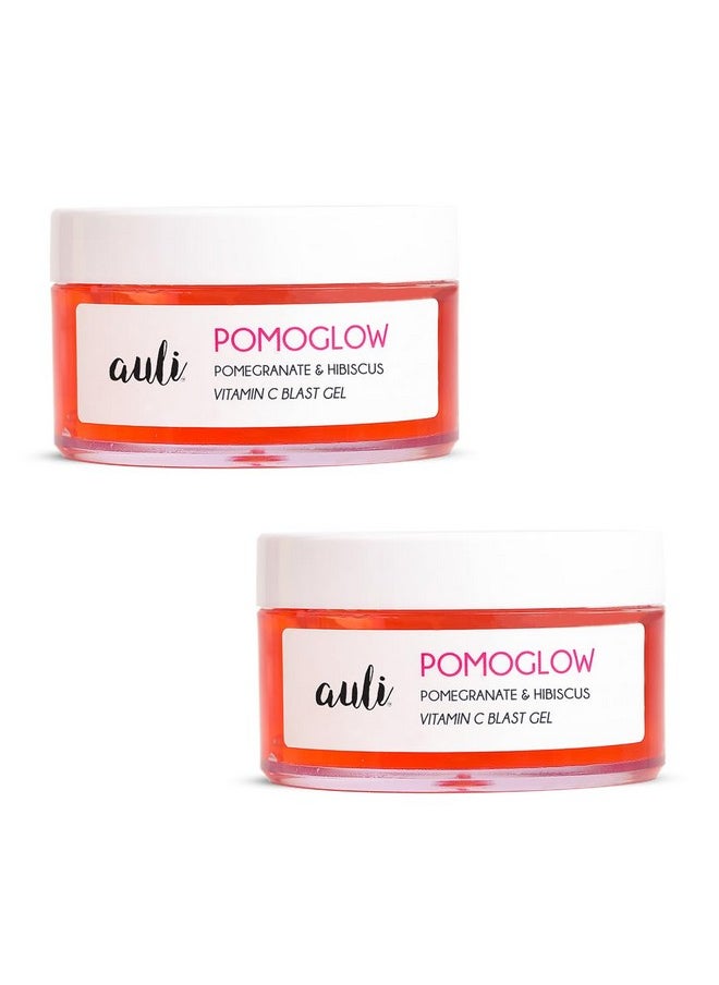AULI LIFESTYLE Pomoglow Gel Moisturizer For Face, Rich In Antioxidants, Treating Sun Damage And Hydrating All Skin Types, Pack Of 2-50Gm + 50Gm  - Image 1