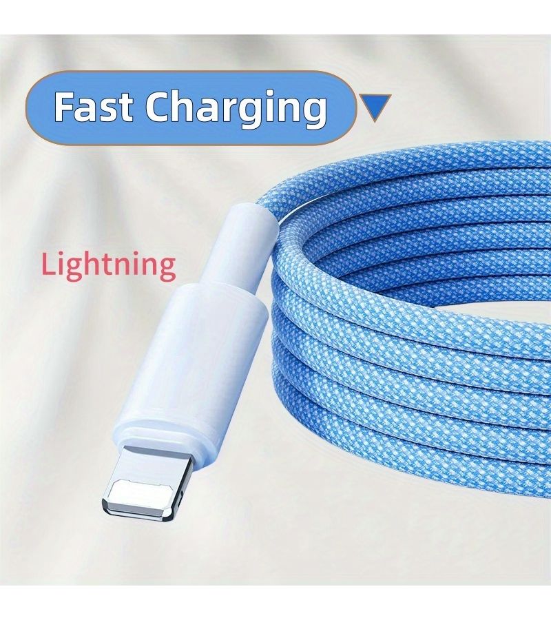 بلو 2 باك كابل شحن سريع من USB-C إلى Lightning متوافق مع آيفون 14 و13 و12 و11 - Image 4