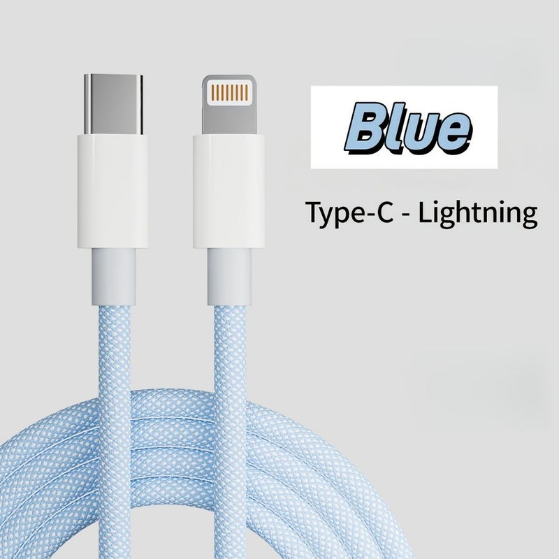 بلو 2 باك كابل شحن سريع من USB-C إلى Lightning متوافق مع آيفون 14 و13 و12 و11 - Image 5