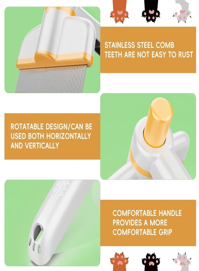 Qpets® Dog Hair Slicker Brush, Rotatable Deshedding Pet Hair Slicker Grooming Brush for Cats and Dogs, Stainless Steel Bristles - Image 3