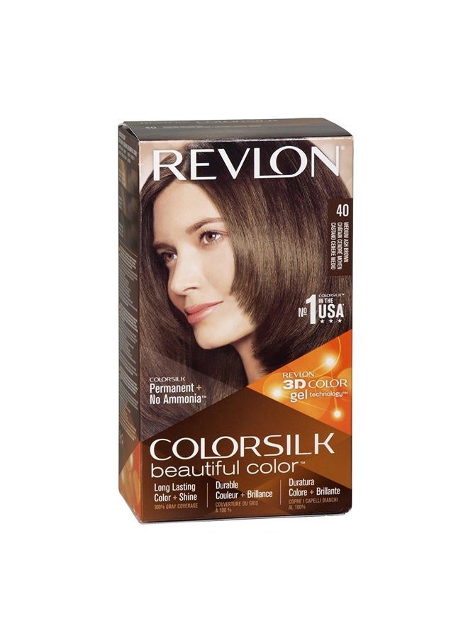 Revlon ColorSilk Hair Color 40 Medium Ash Brown 1 Each - Image 1