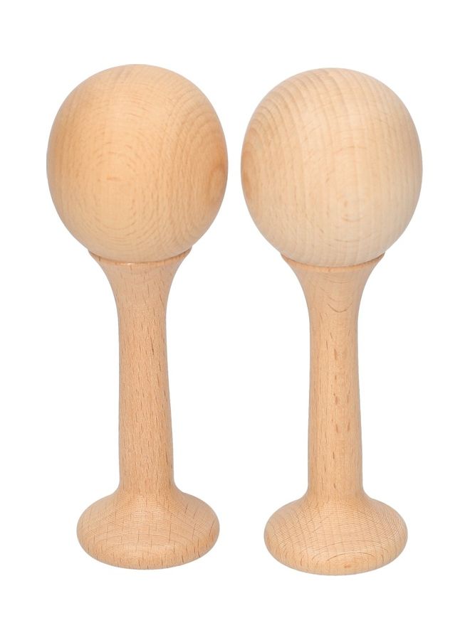 NIBEMINENT 2-Piece Rumba Maraca with Handle - Image 1
