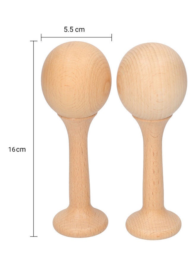 NIBEMINENT 2-Piece Rumba Maraca with Handle - Image 3