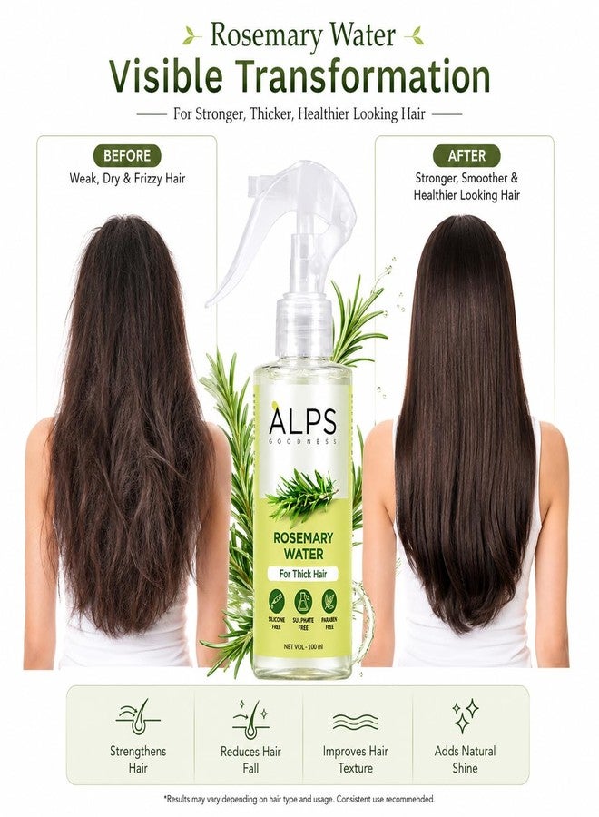 Alps Goodness Rosemary Water Spray For Hair Growth (100 ml) | Hair Spray for Regrowth | Rosemary Mist | Adds Shine | Helps Reduce Hairfall | Strengthens Hair | Suitable For All Hair Types | - Image 4