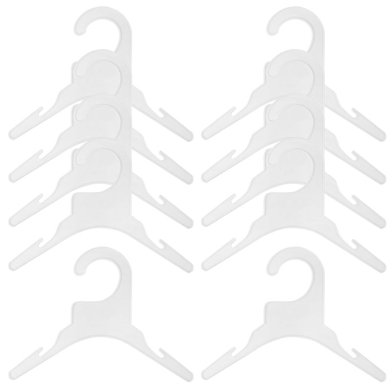 10Pcs Small White Plastic Pet Clothes Hangers For Dog Cat Apparel Organization - Image 2