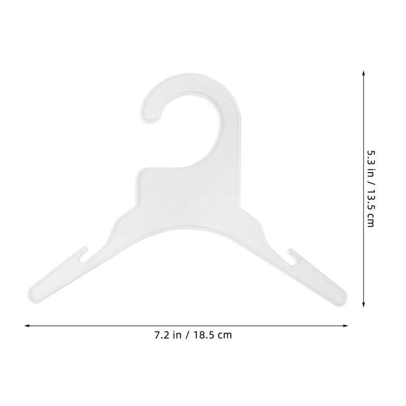 10Pcs Small White Plastic Pet Clothes Hangers For Dog Cat Apparel Organization - Image 3