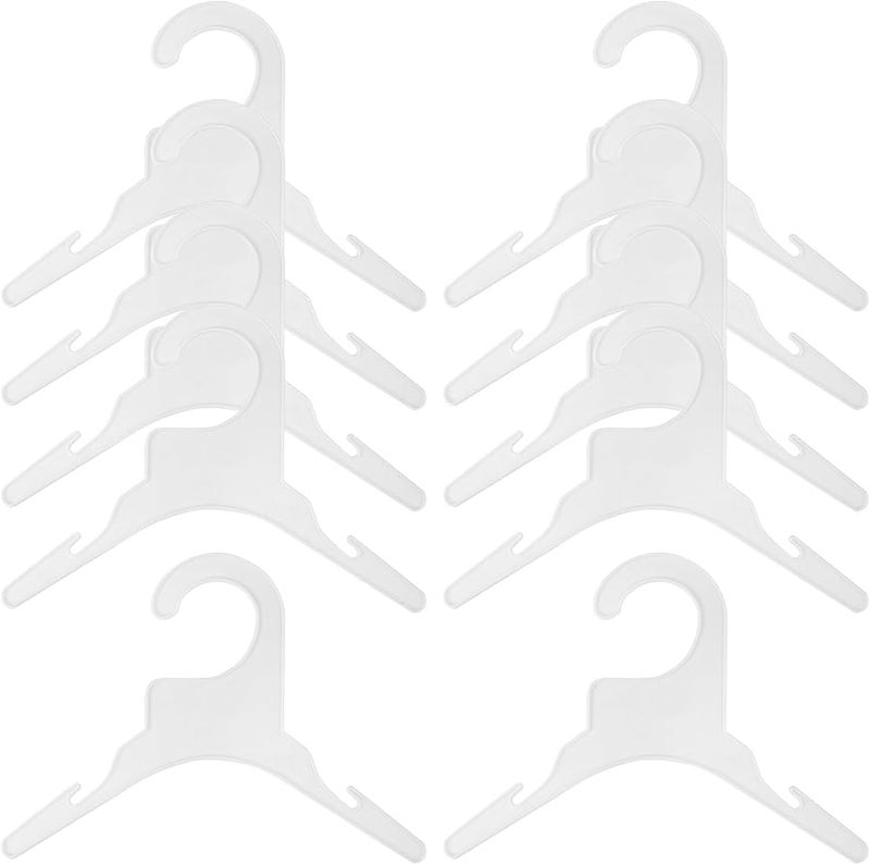 10Pcs Small White Plastic Pet Clothes Hangers For Dog Cat Apparel Organization - Image 1