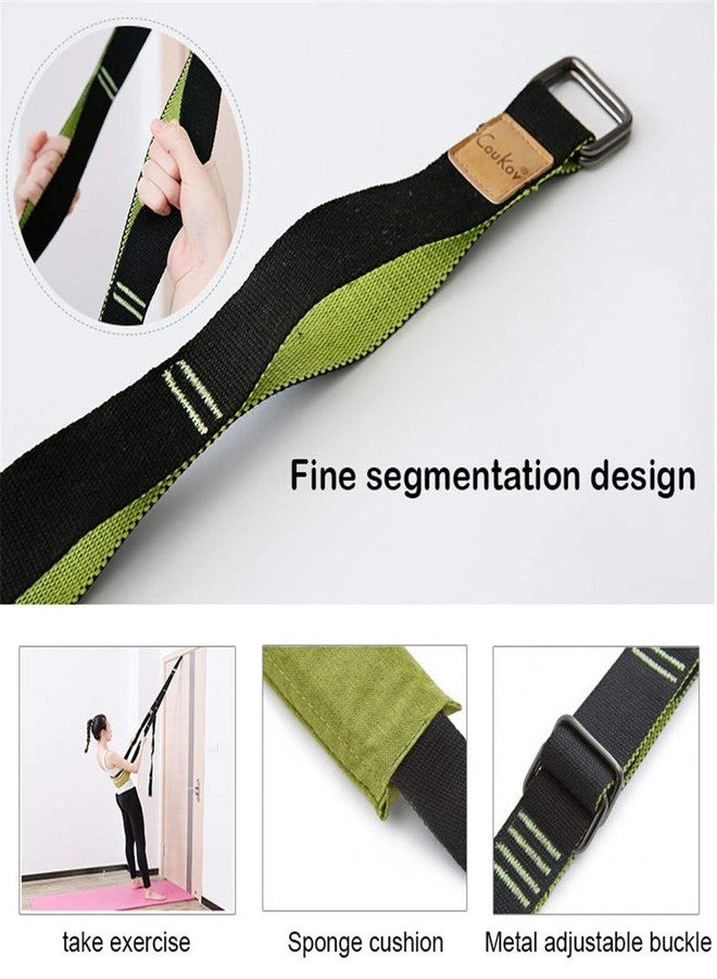 Xemz Yoga Fitness Stretching Strap, Door Flexibility Stretching Strap, Improve Leg Waist Back Flexibility Back Bend Assist Trainer, for Rehab Pilates Ballet Dance Cheerleading Splits Gymnastics (rose) - Image 2