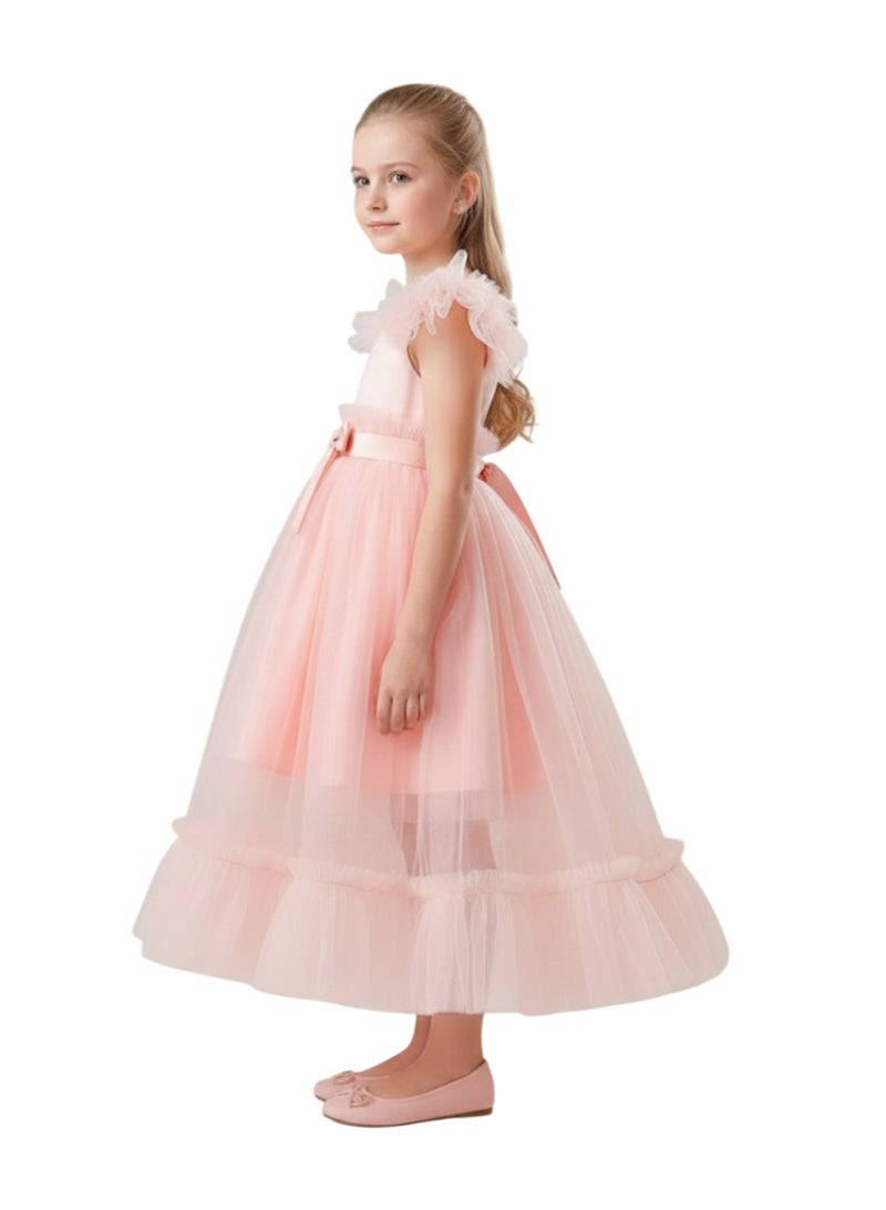 دىدانيالا فستان سهرة طويل بيل وردي فاتح - Image 3