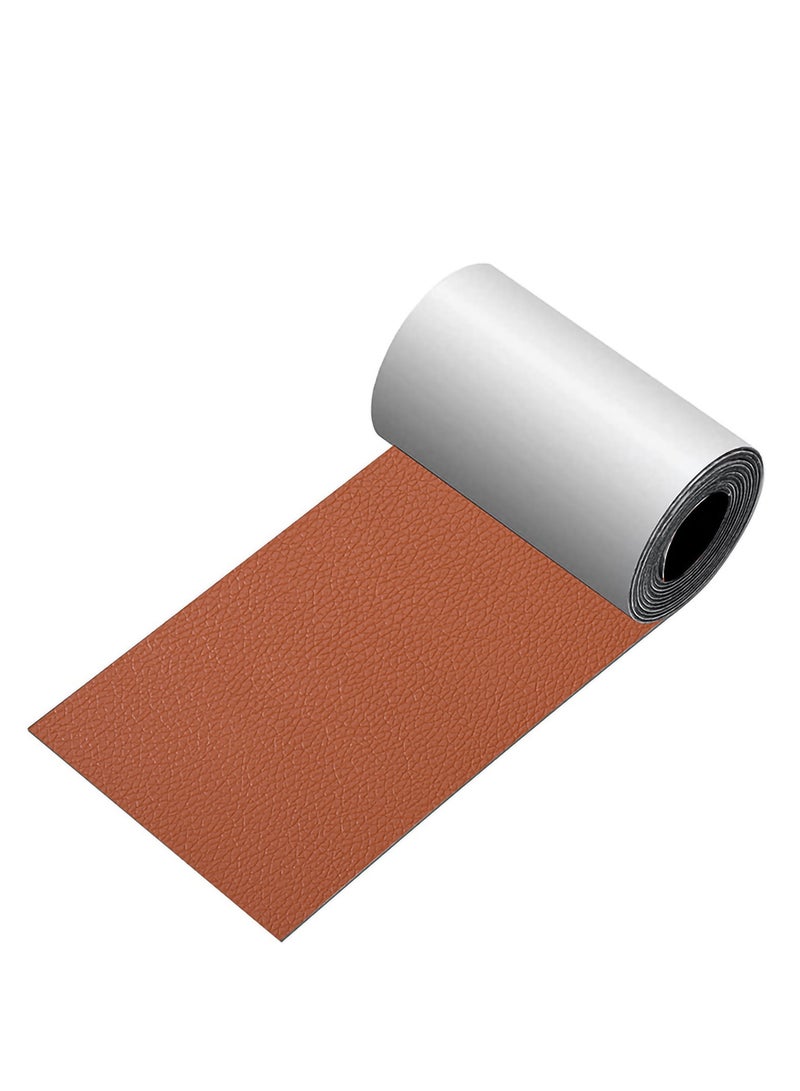 SOLARAE Leather Repair Tape, Patch Kit Light Brown 3 x 60 inch Leather Repair Patch Self Adhesive for Furniture, Couch, Sofa, Car Seats,Computer Chair, Vinyl Repair Kit - Image 1