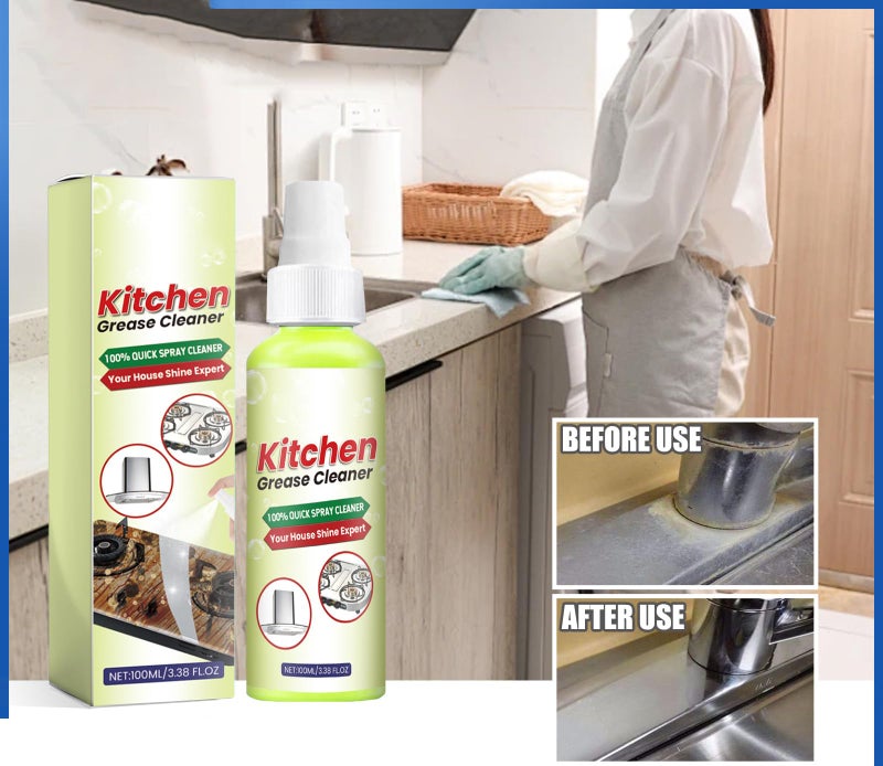 Luckam Multipurpose Kitchen Cleaner Spray Tough on Grease with Fresh Citrus Scent All-Surface Cleaner for Kitchen Counters & Appliances 100ML - Image 2