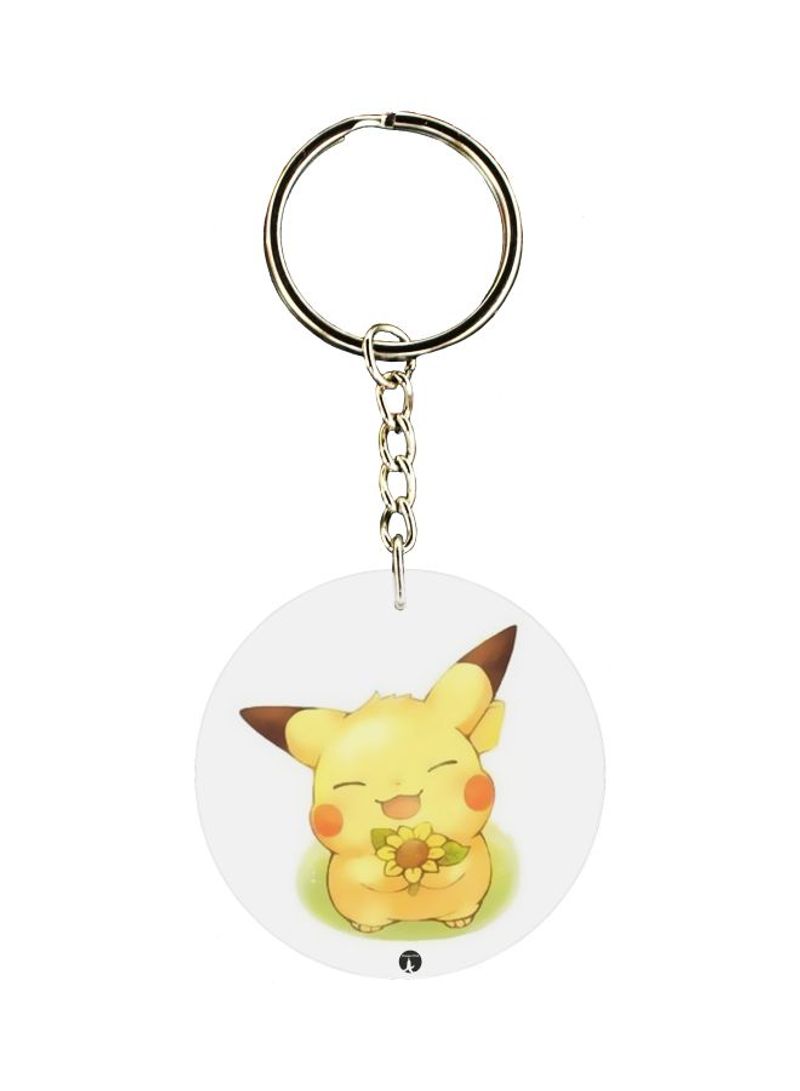 Pikachu Printed Keychain