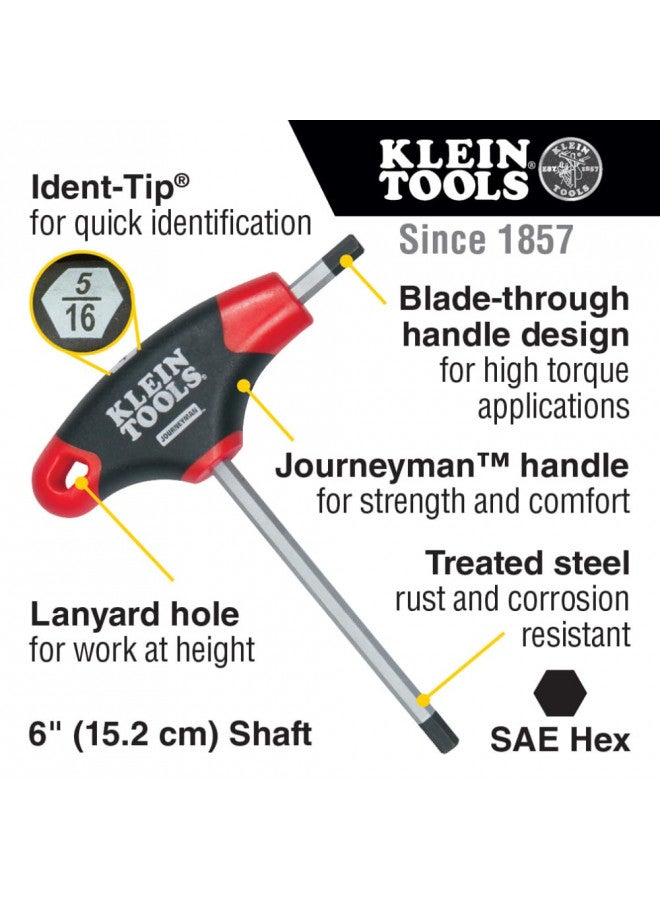 Klein Tools JTH610E T-Handle Hex Key Set, SAE Inch Sizes Allen Wrench Set with 6-Inch Blades, Stand Included, 10-Piece - Image 2